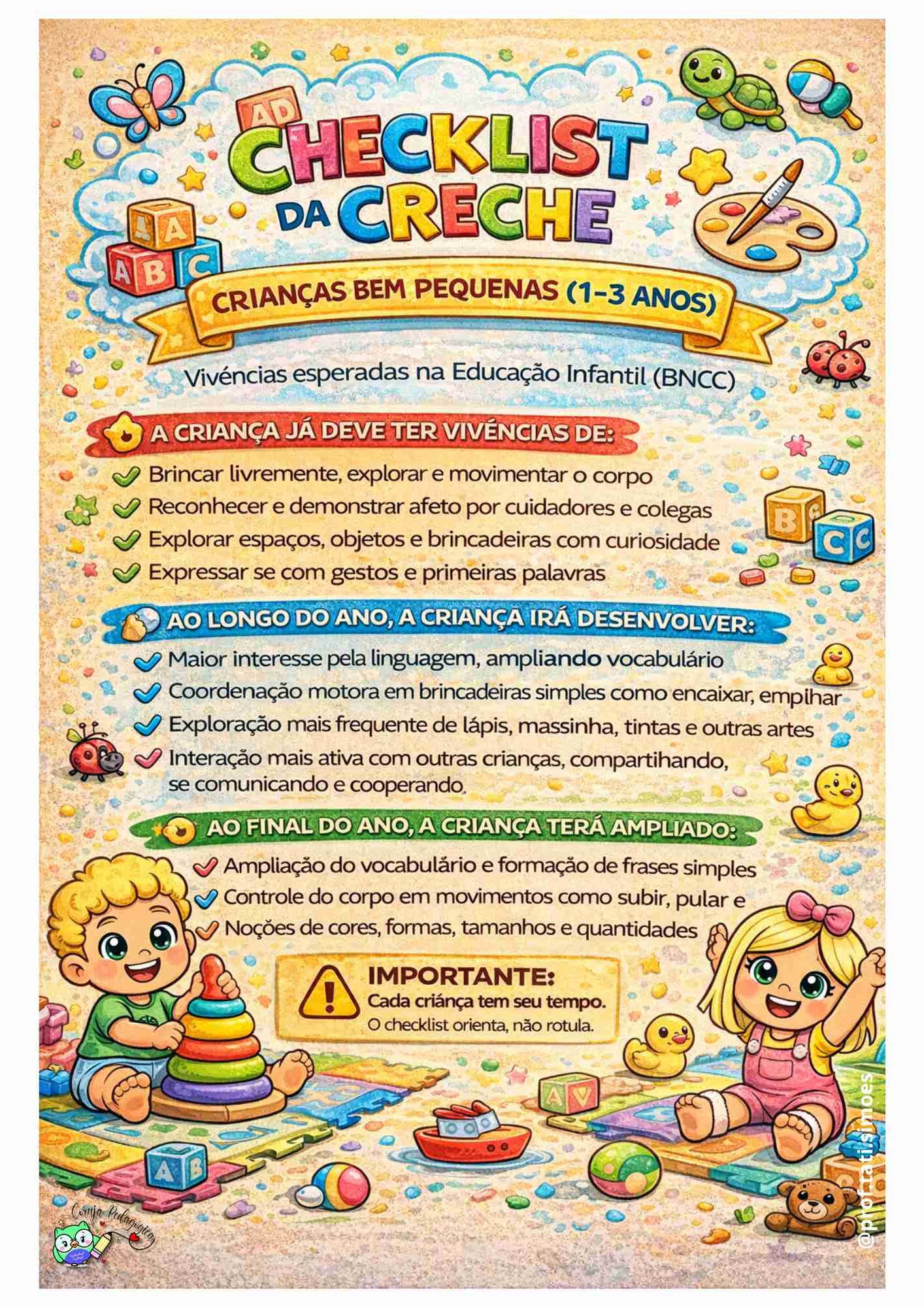 Checklist Volta às Aulas na Educação Infantil: Arquivo Gratuito para Creche e Pré-Escola
