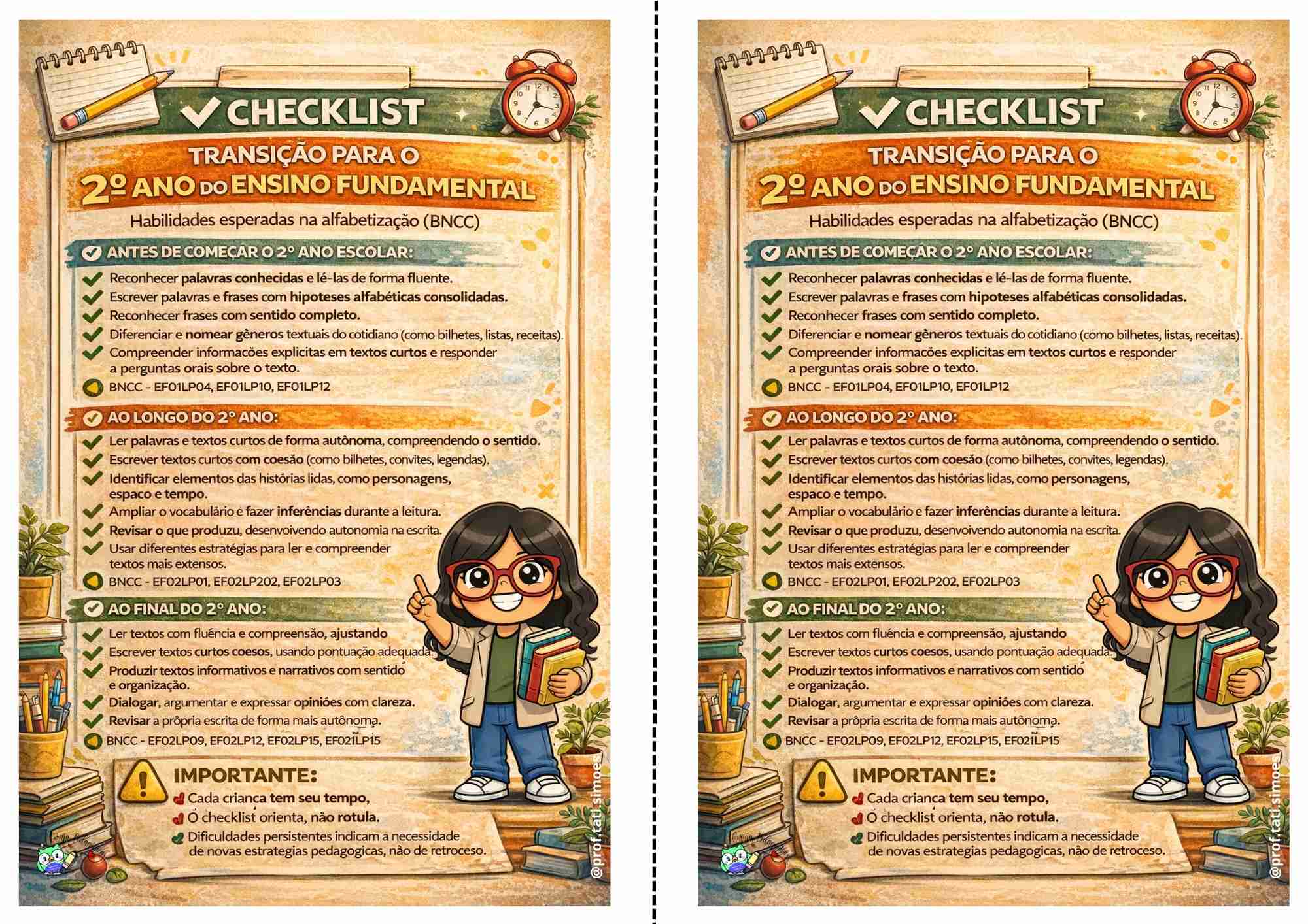 Checklist A5 5º ano @prof.tati.simoes