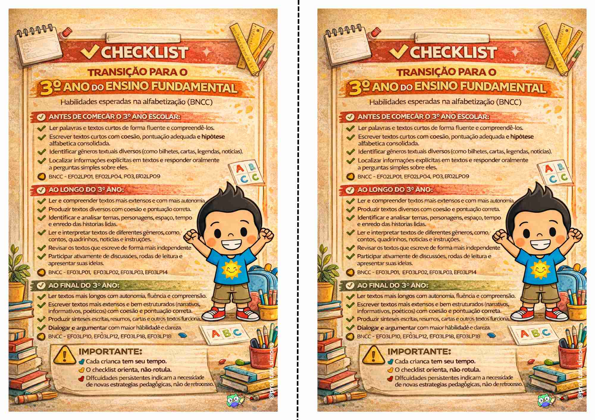 Checklist A5 5º ano @prof.tati.simoes