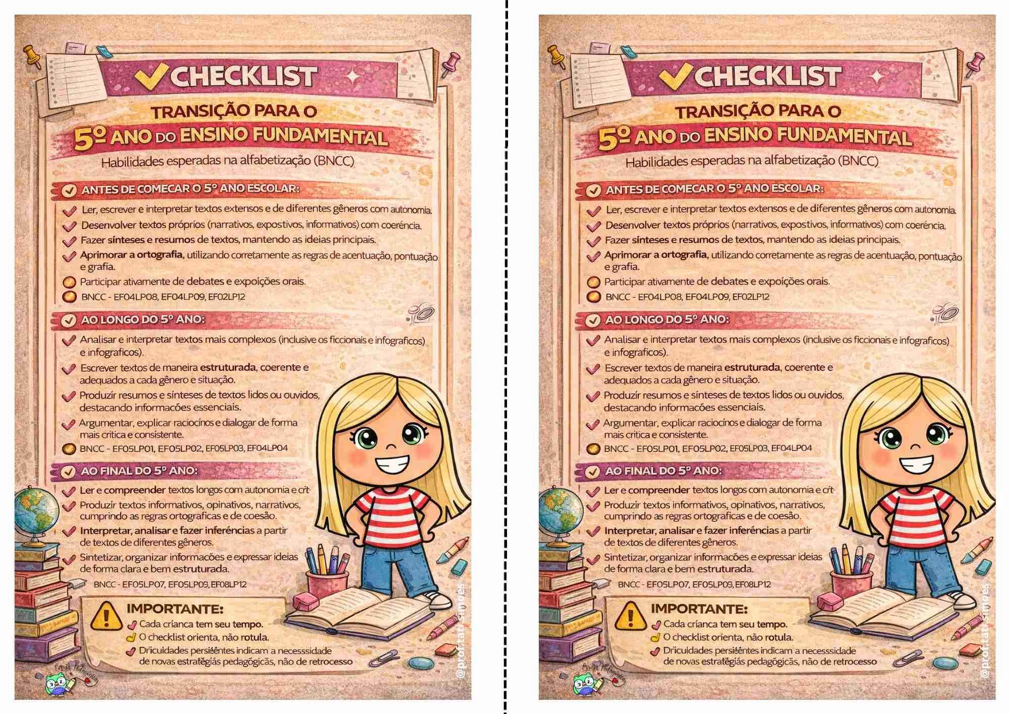 Checklist A5 5º ano @prof.tati.simoes