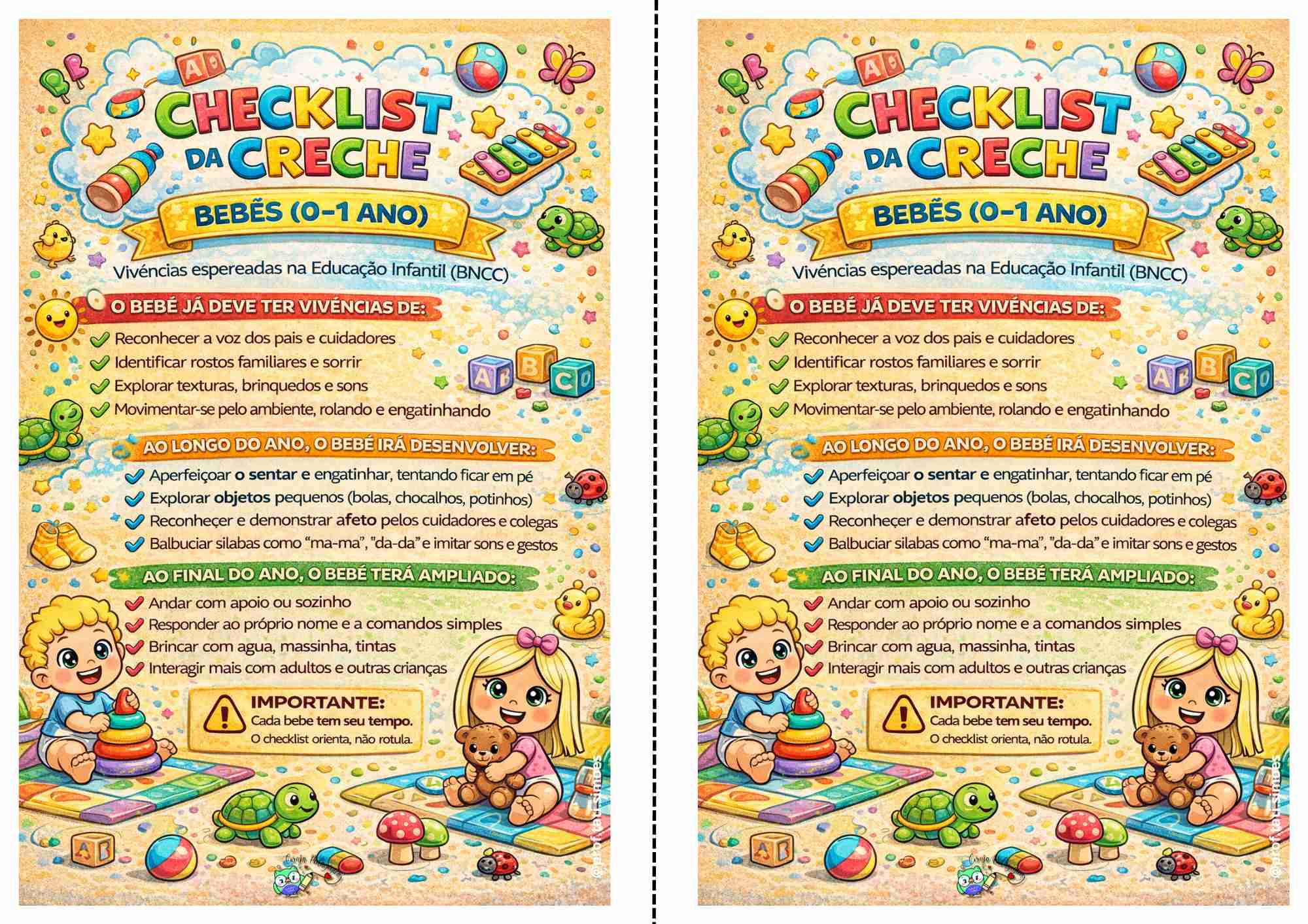 Checklist Volta às Aulas na Educação Infantil: Arquivo Gratuito para Creche e Pré-Escola
