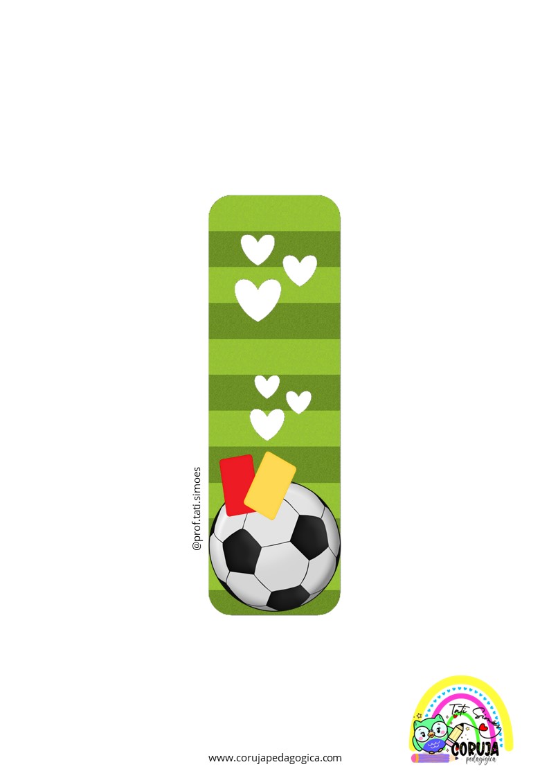 Alfabeto de futebol verde para imprimir