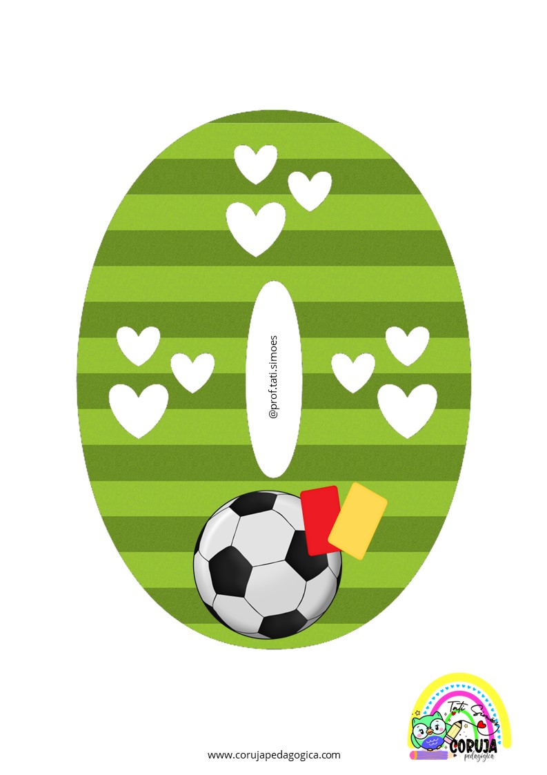 Alfabeto de futebol verde para imprimir