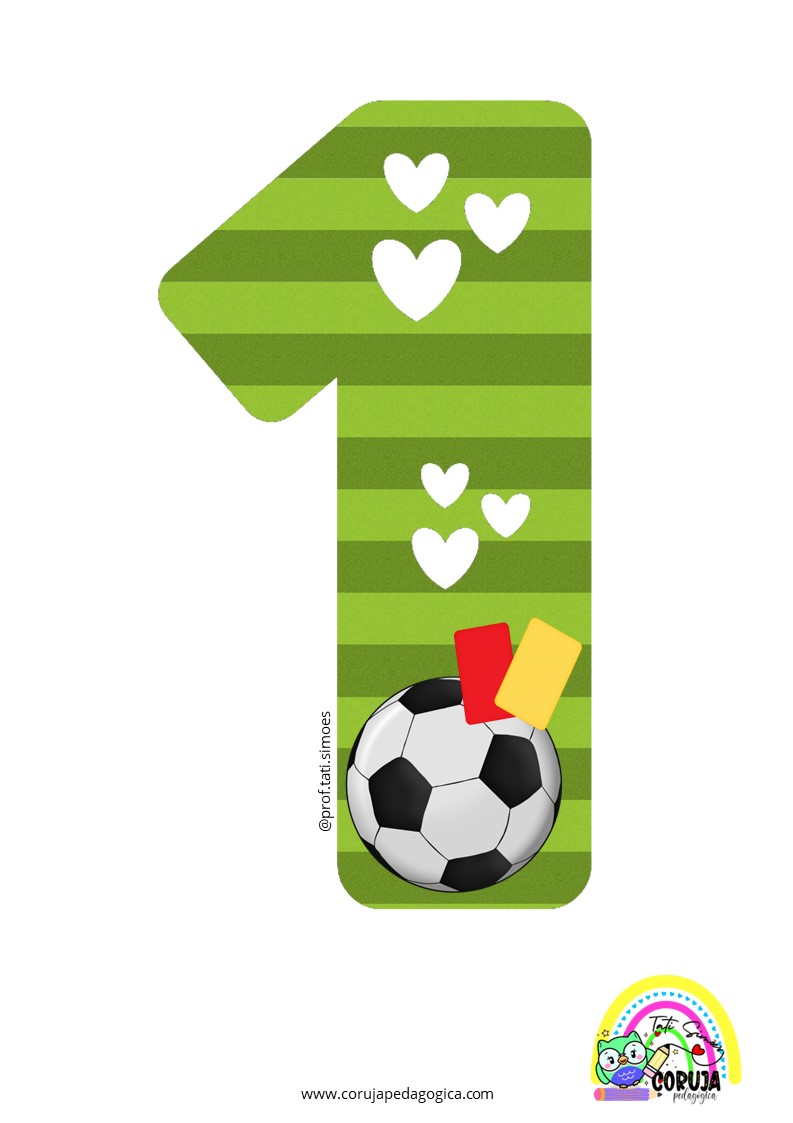 Alfabeto de futebol verde para imprimir