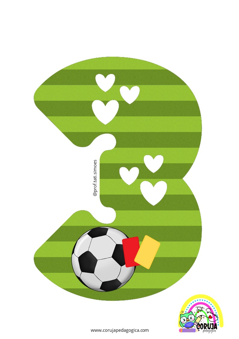 Alfabeto de futebol verde para imprimir