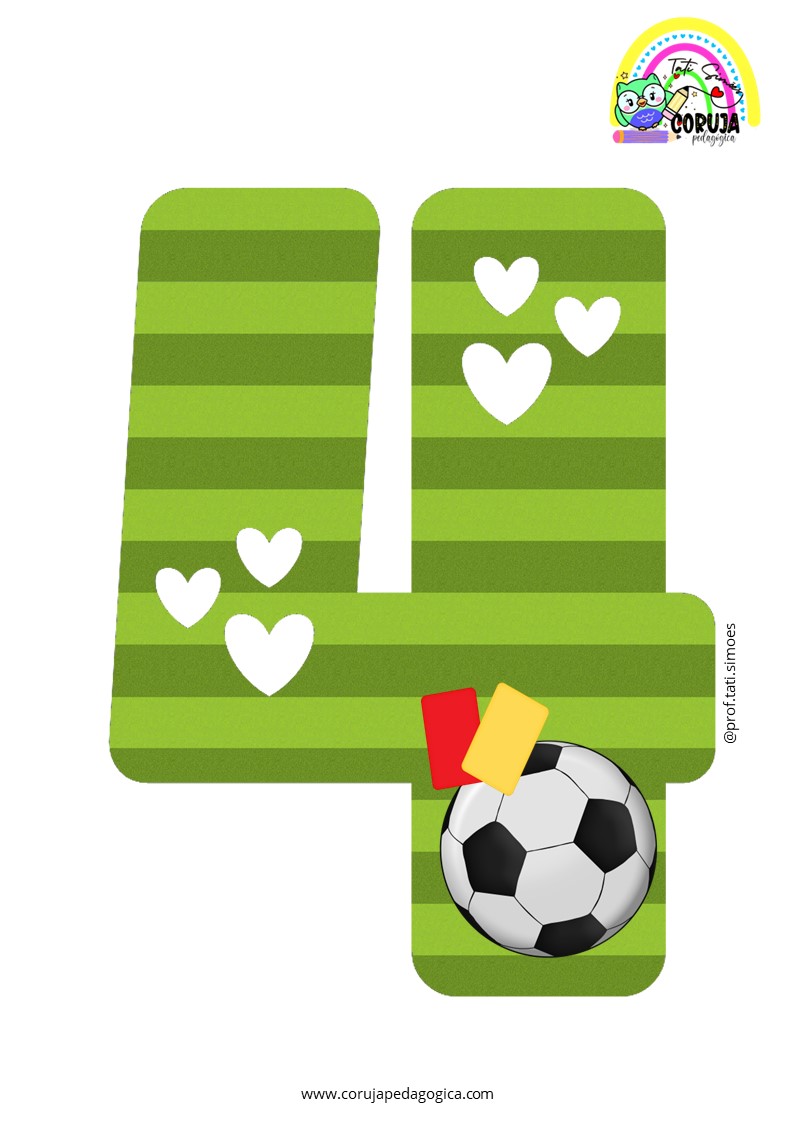 Alfabeto de futebol verde para imprimir