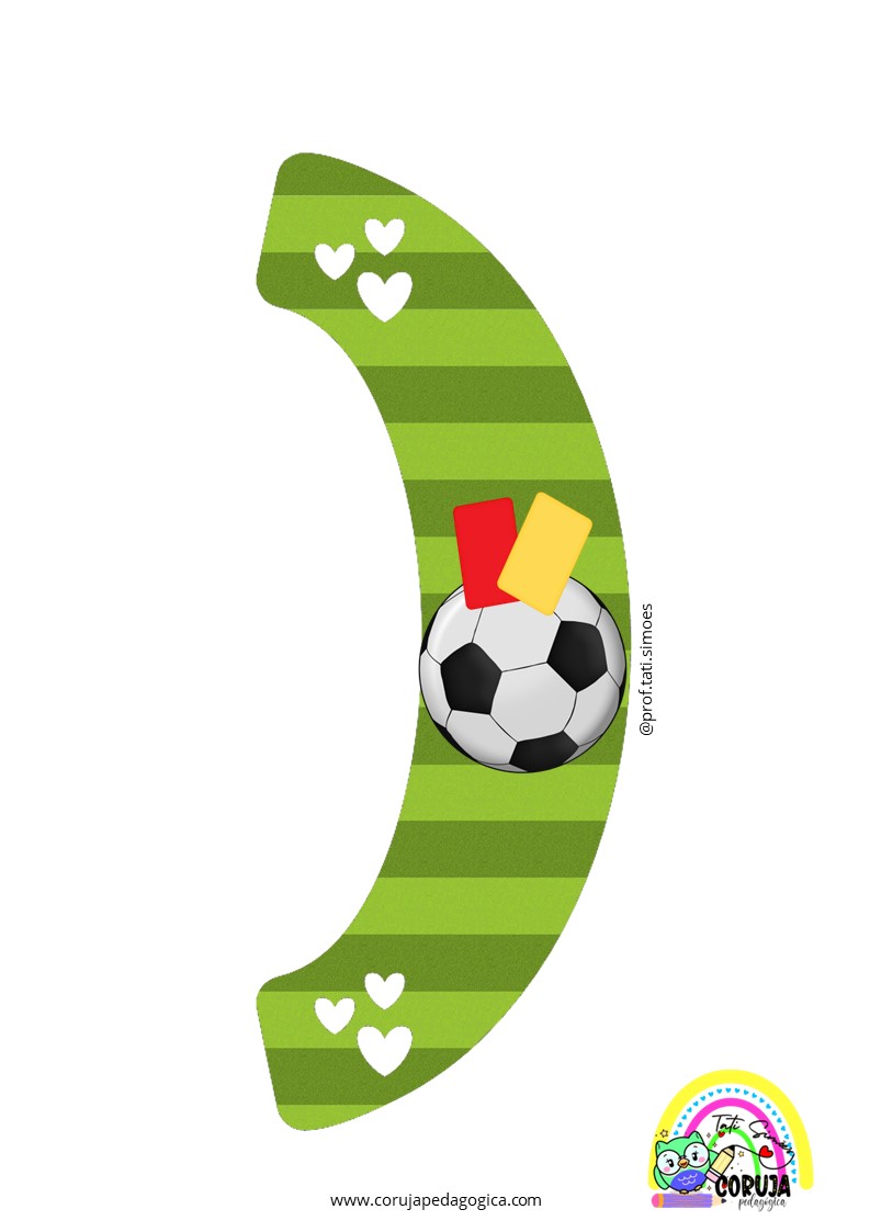 Alfabeto de futebol verde para imprimir