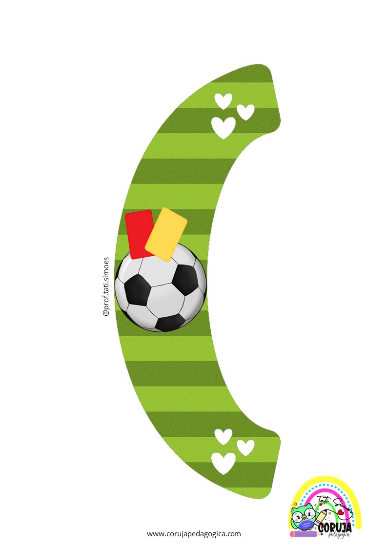 Alfabeto de futebol verde para imprimir