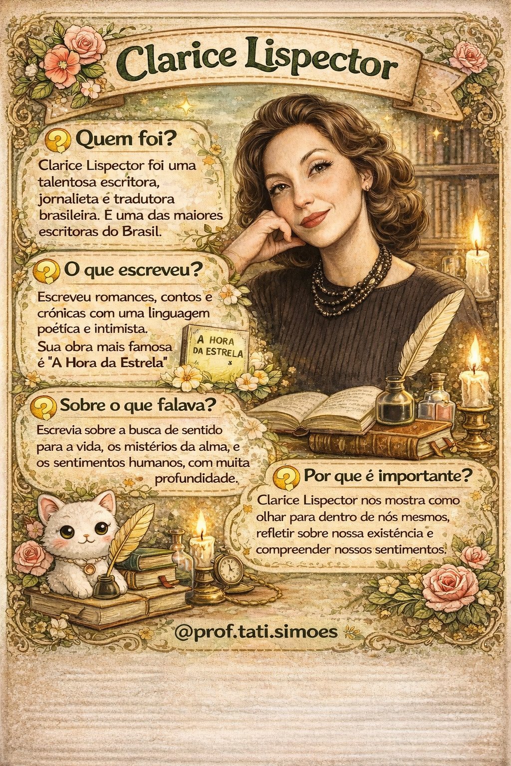 Clarice Lispector na Escola: Biografia e Atividades com BNCC para Fundamental e Médio
