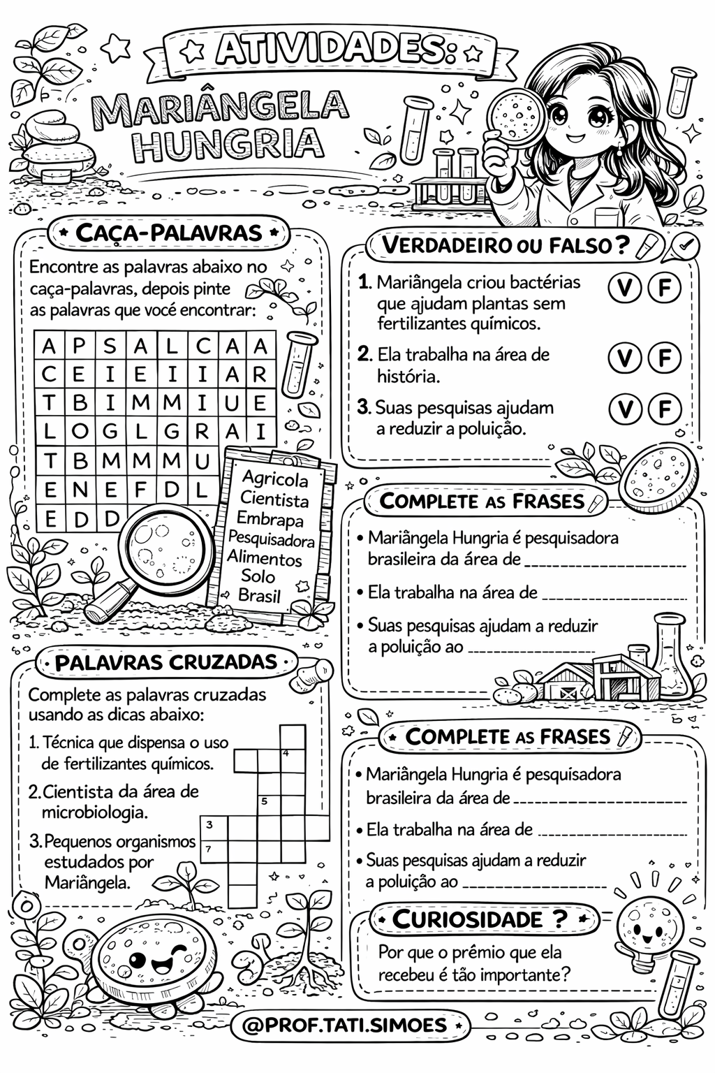 Dra. Mariângela Hungria: Atividades de Ciências