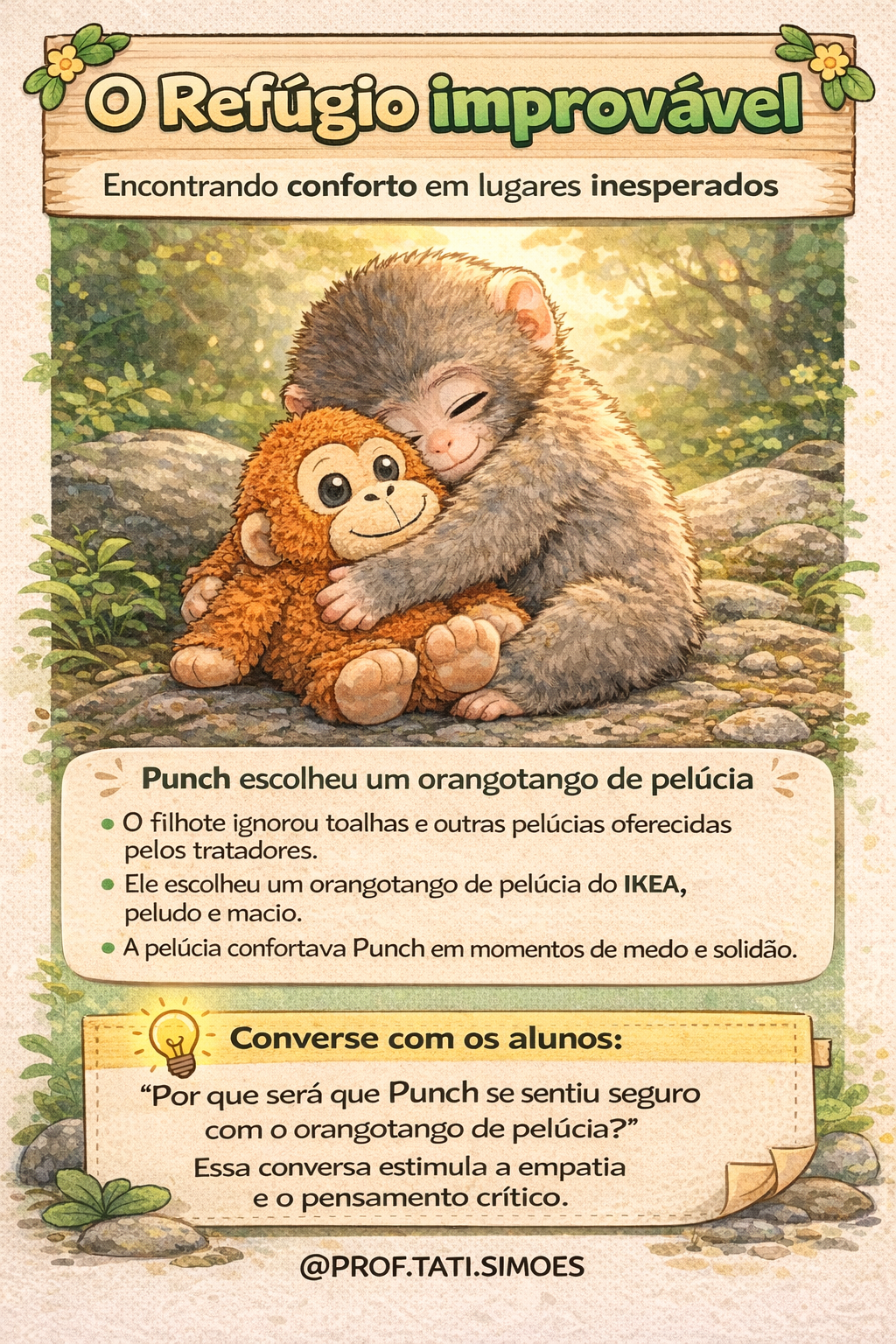 Macaco Punch e a Lição de Empatia: Como Trabalhar Boas Maneiras na Escola @prof.tati.simoes