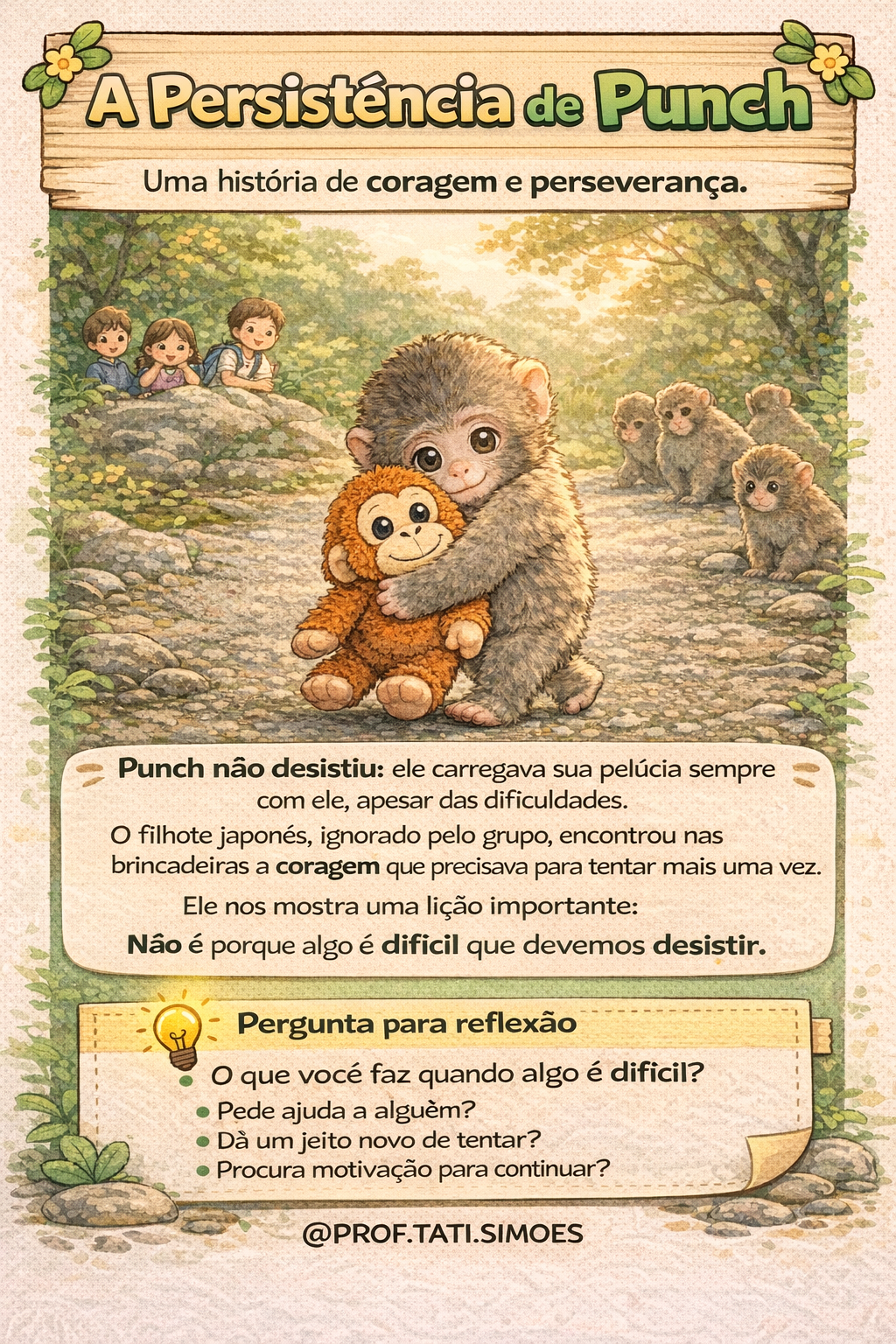 Macaco Punch e a Lição de Empatia: Como Trabalhar Boas Maneiras na Escola @prof.tati.simoes