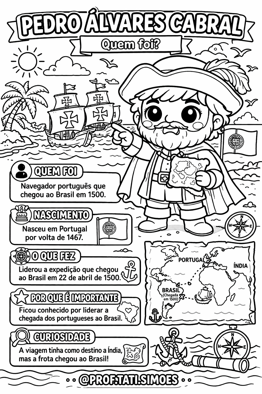 A Chegada de Cabral ao Brasil e as Grandes Navegações: Atividades e História para o Ensino Fundamental