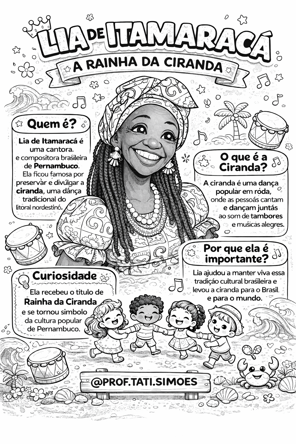 Lia de Itamaracá: Atividades e História da Rainha da Ciranda
