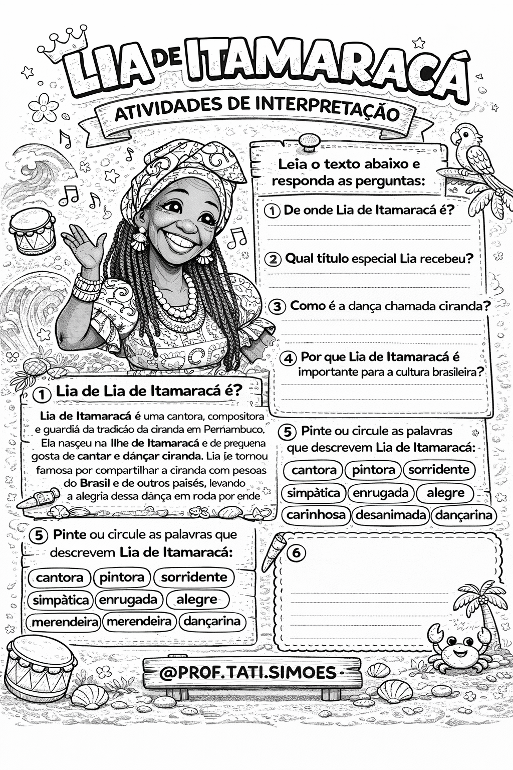 Lia de Itamaracá: Atividades e História da Rainha da Ciranda