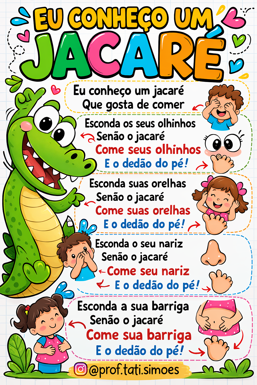 Projeto Eu Conheço um Jacaré: Atividades e BNCC para Imprimir
