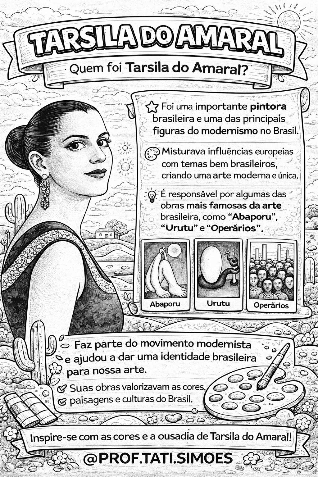 Atividade pedagógica sobre Tarsila do Amaral para o Ensino Fundamental