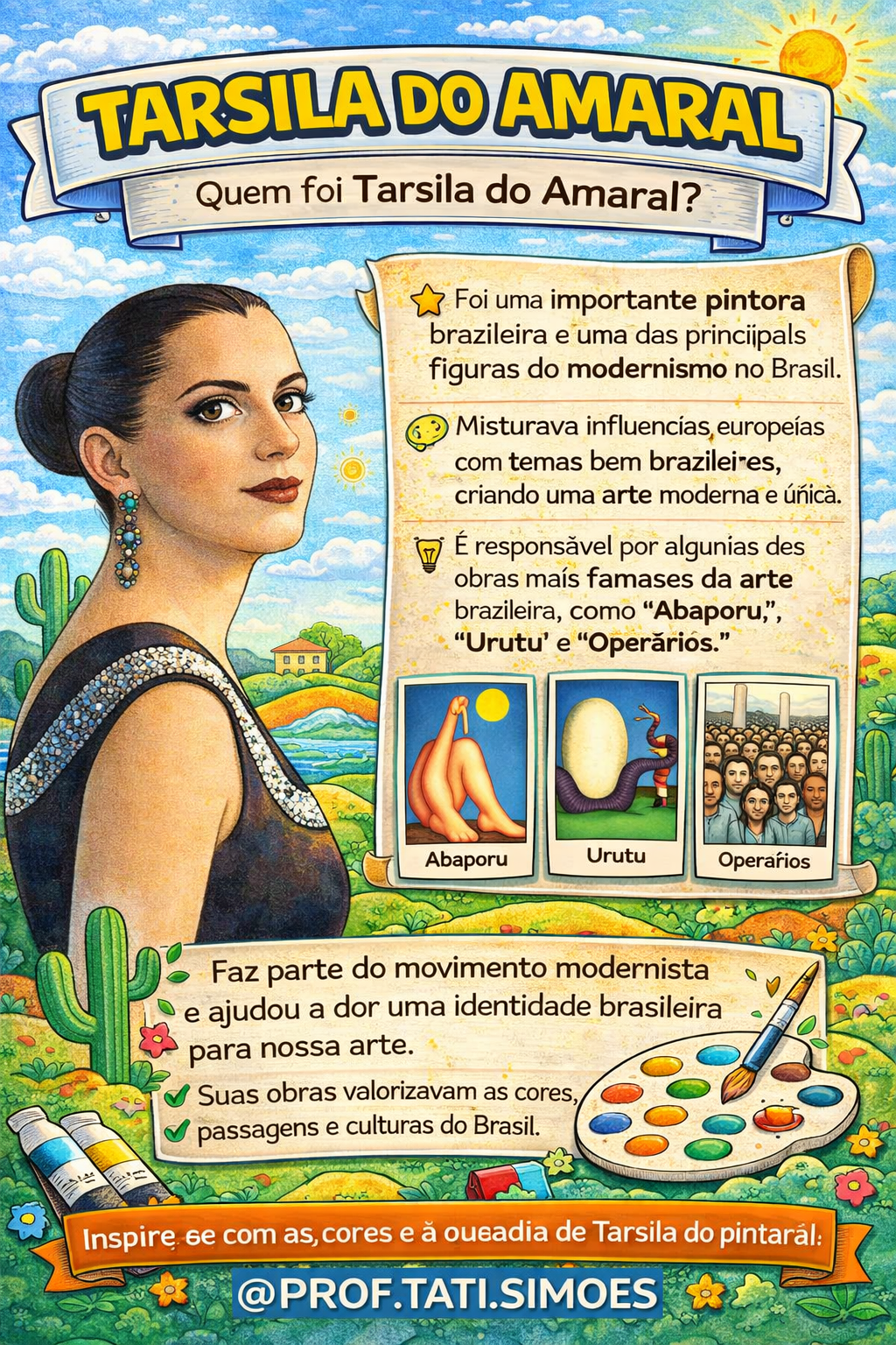 Atividade pedagógica sobre Tarsila do Amaral para o Ensino Fundamental