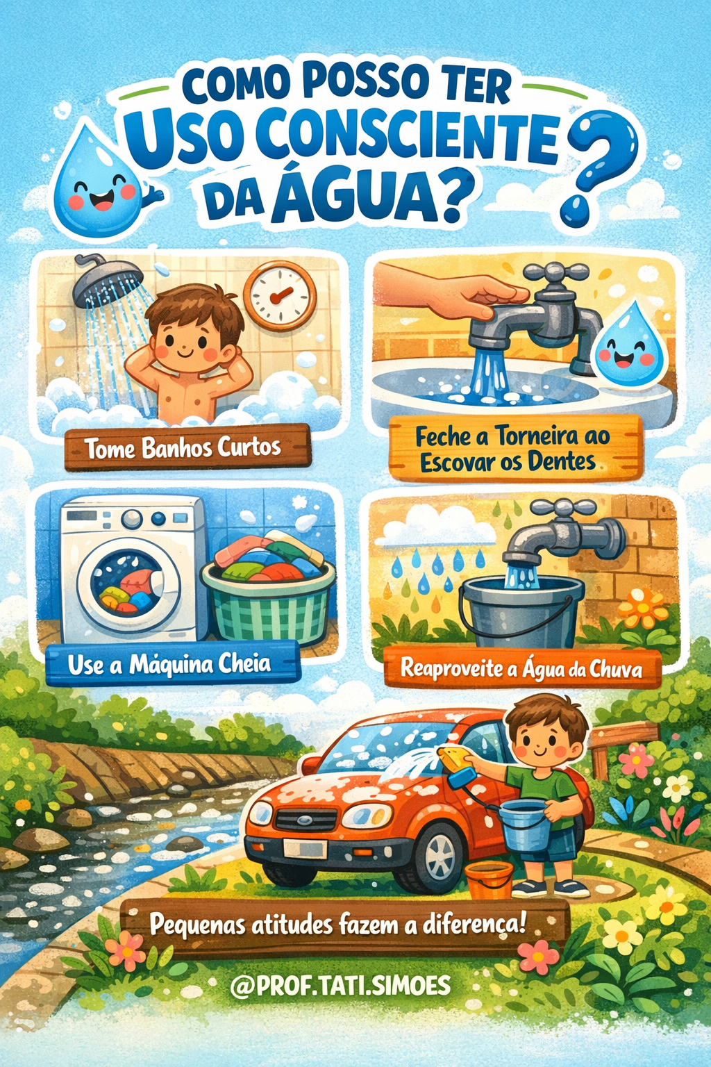 uso consciente da água @prof.tati.simoes