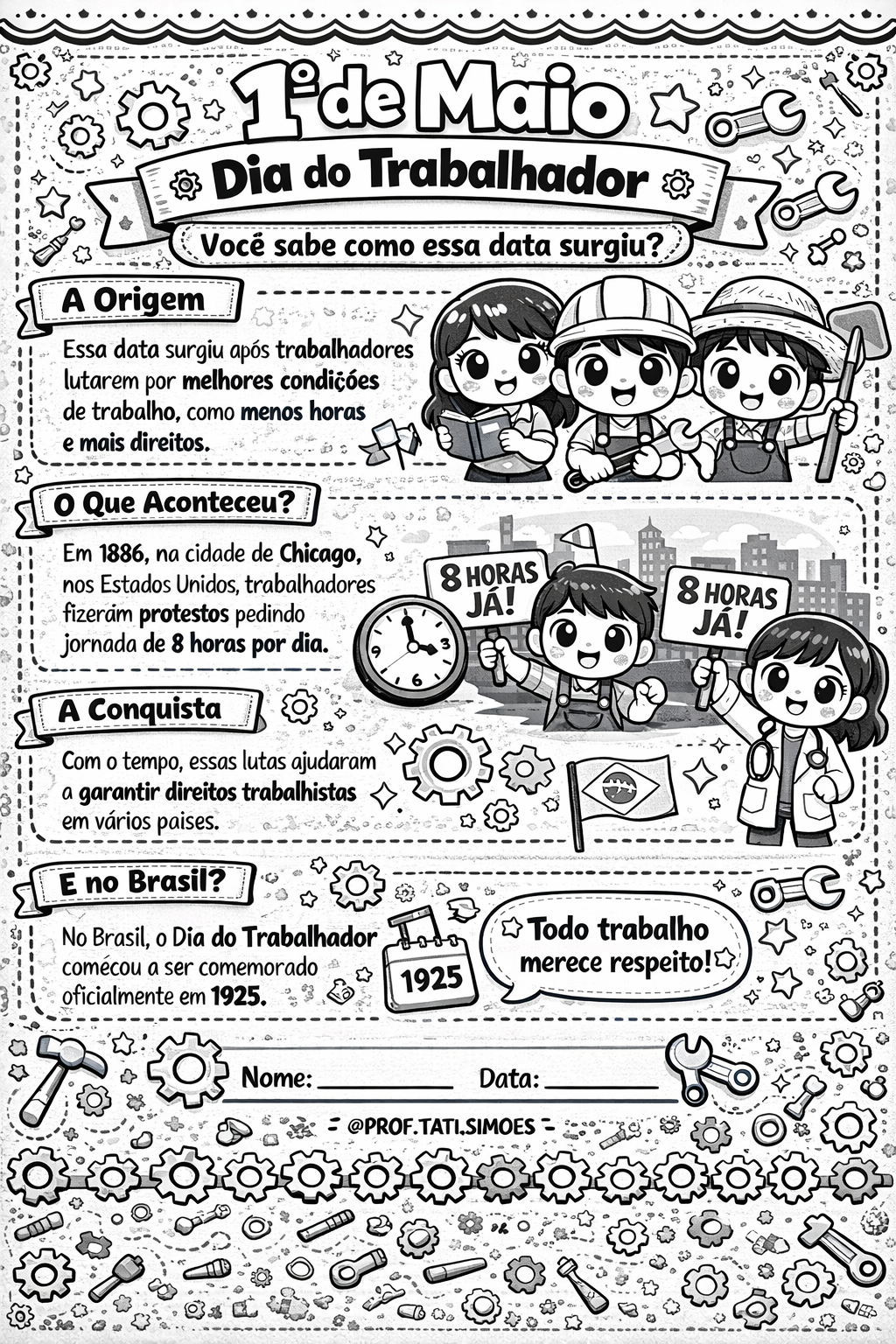 Dia do Trabalhador: Atividades e História para Fundamental I