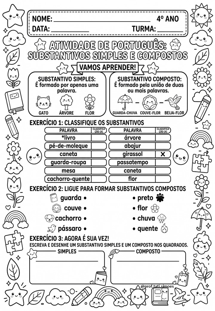 Atividades de Gênero textual texto intrucional - português 4º ano @PROF.TATI.SIMOES