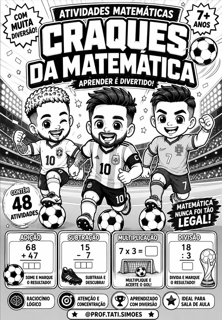 Craques da Matemática: Atividades de Matemática com Futebol para Imprimir
