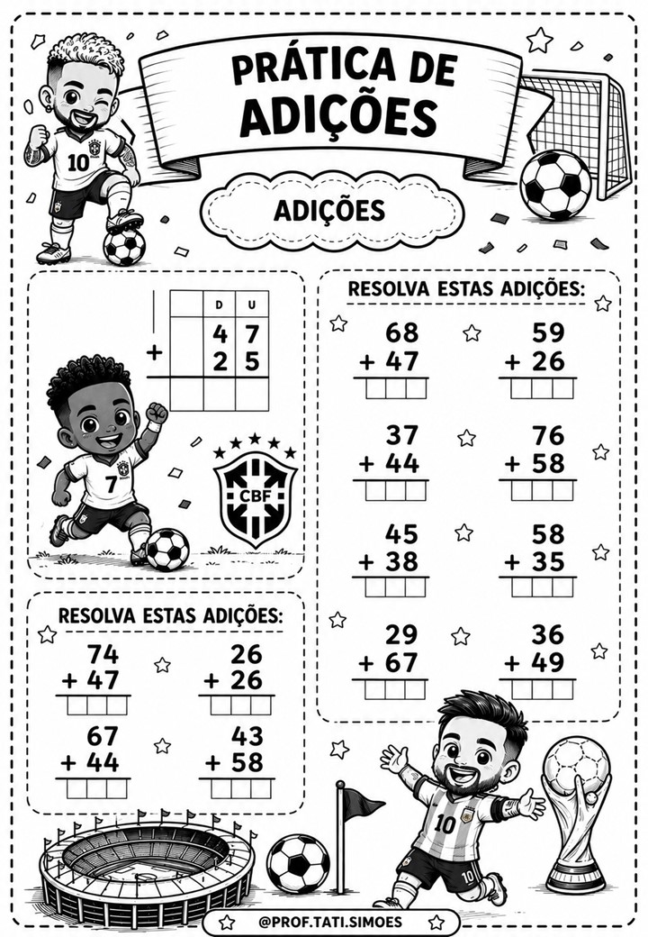 Craques da Matemática: Atividades de Matemática com Futebol para Imprimir