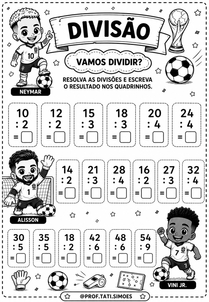 Craques da Matemática: Atividades de Matemática com Futebol para Imprimir