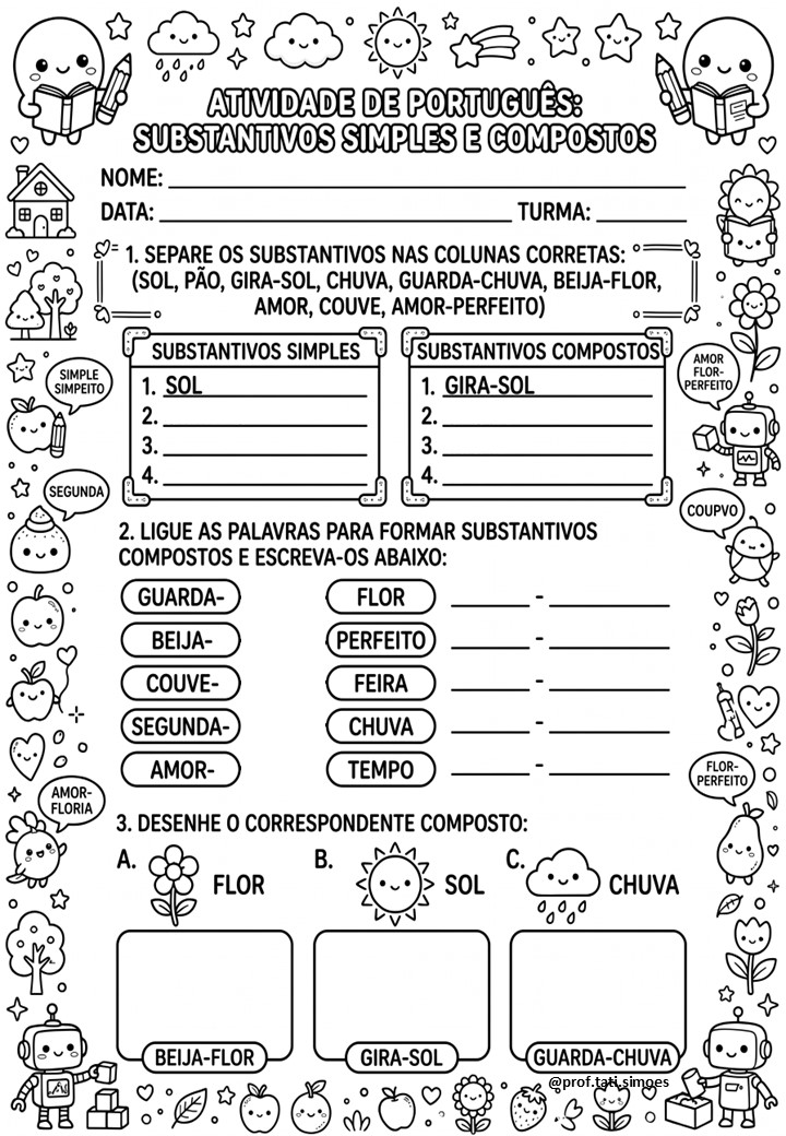 Atividades de Gênero textual texto intrucional - português 4º ano @PROF.TATI.SIMOES