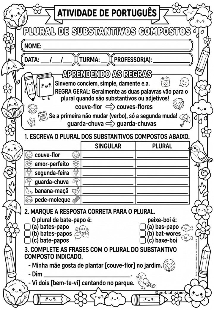 Atividades de Gênero textual texto intrucional - português 4º ano @PROF.TATI.SIMOES