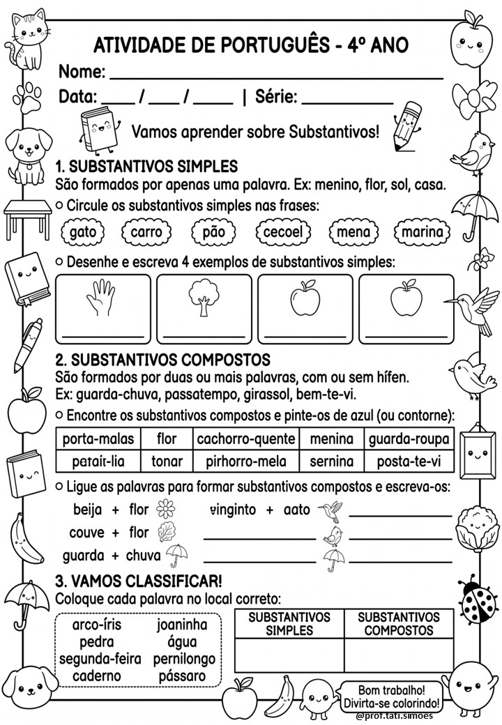 Atividades de Gênero textual texto intrucional - português 4º ano @PROF.TATI.SIMOES
