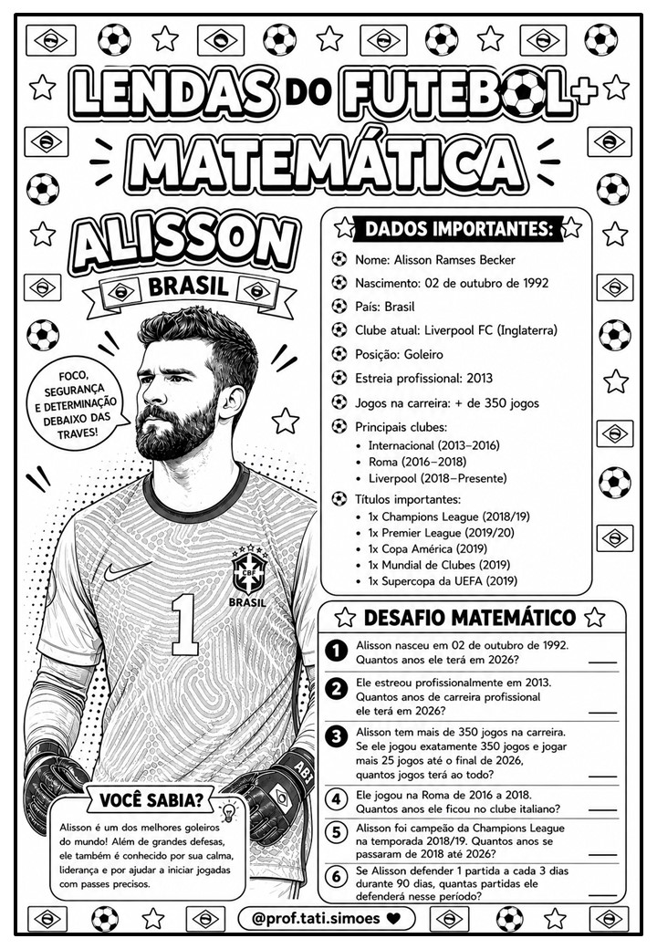 Caderno de Matemática Lendas do Futebol: Copa do Mundo
