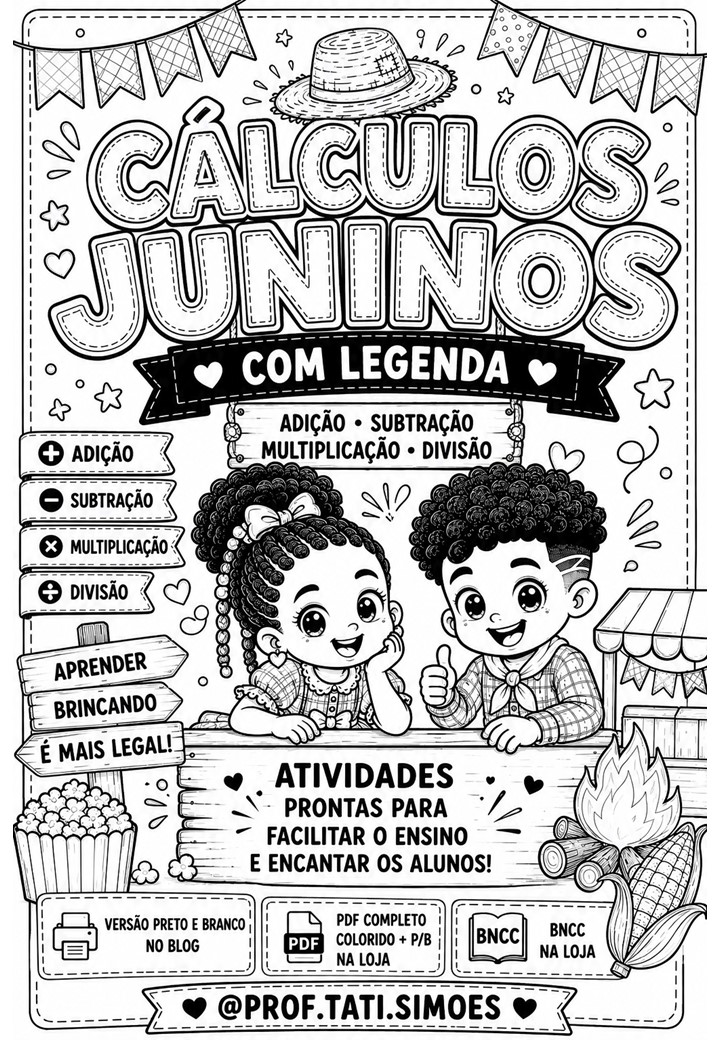 Atividades de Matemática Festa Junina: Operações com Legenda