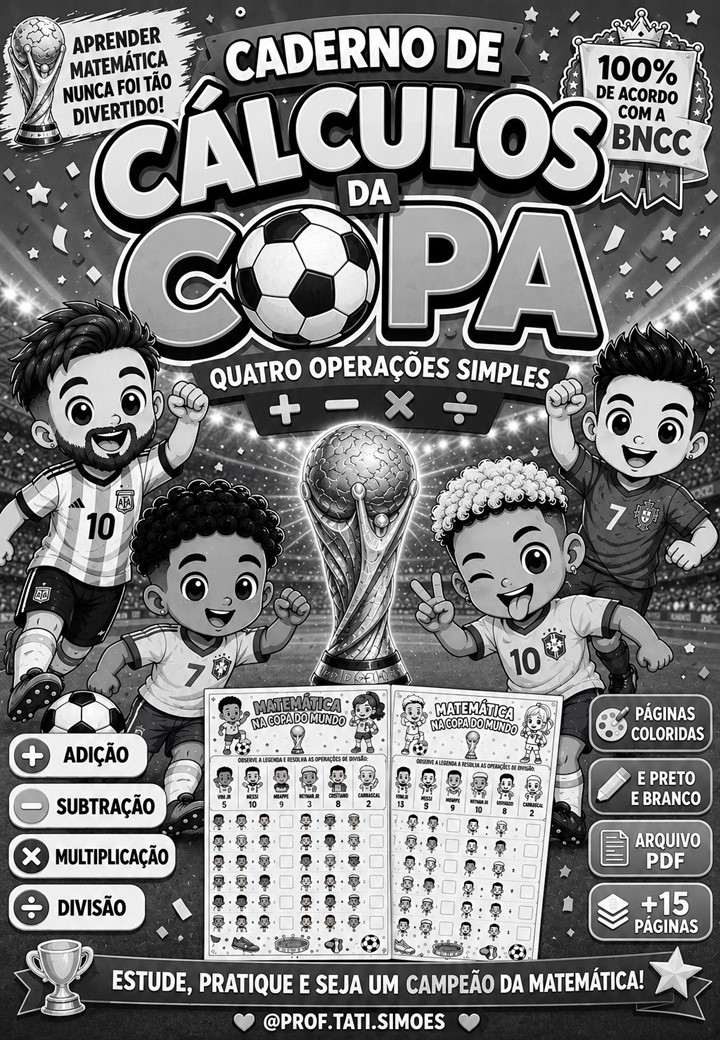 Atividades de Matemática Copa do Mundo: Com Legendas