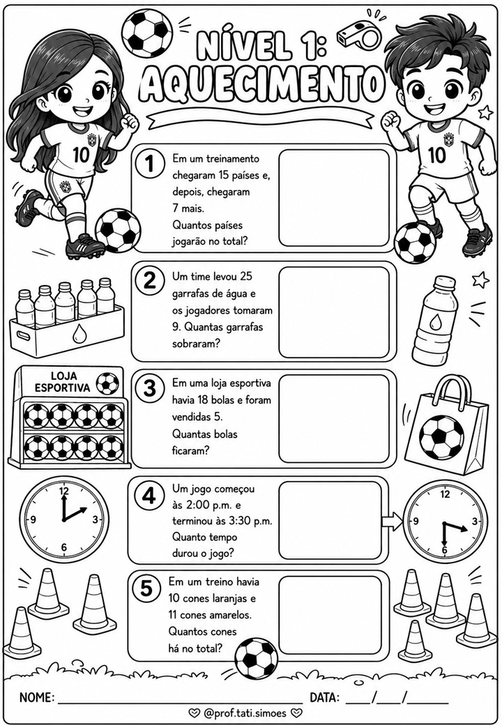 Caderno de Problemas de Matemática 2º Ano: Copa do Mundo