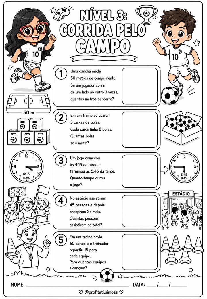 Caderno de Problemas de Matemática 2º Ano: Copa do Mundo
