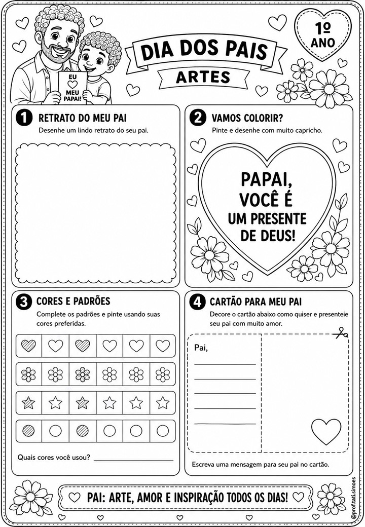 Atividades de Dia dos Pais para o 1º ano: caderno interdisciplinar